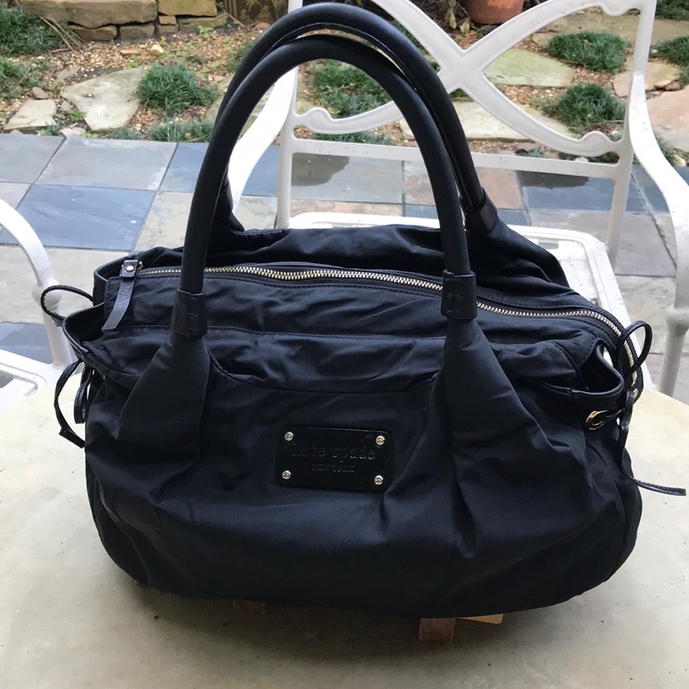Kate Spade Black Nylon/ Leather Satchel